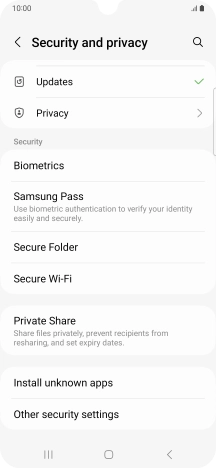 Press Other security settings.