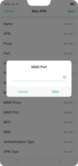 Key in 8080 and press Save.