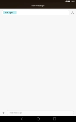 Press the text input field and write the text for your picture message.