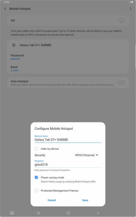 Press the field below 