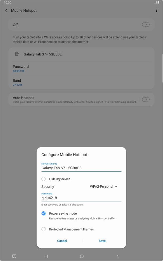 Press the field below 