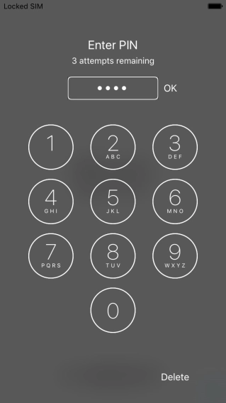 Key in your PIN and press OK.