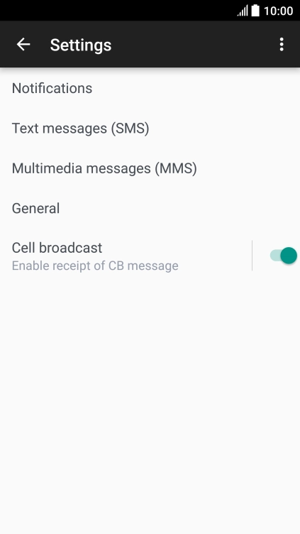 Press Text messages (SMS).