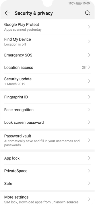 Press Fingerprint ID.