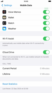 Press the indicator next to 