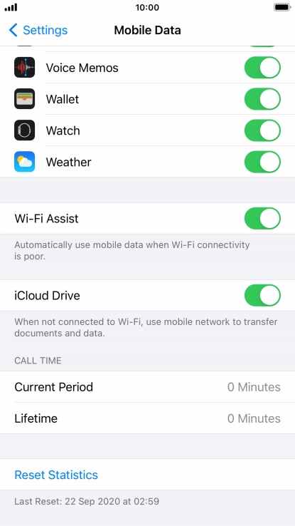 Press the indicator next to 
