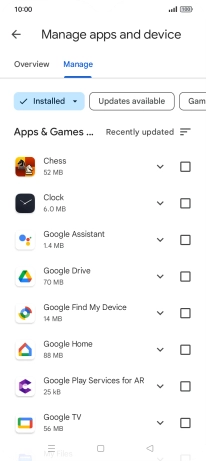 Press the required app.