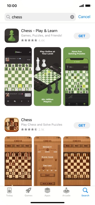 Press the required app.