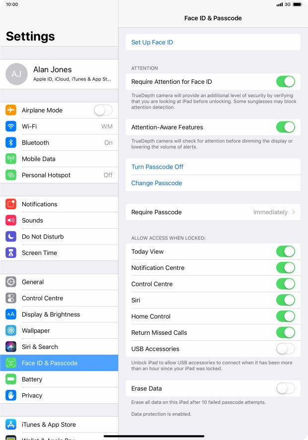 Press the indicator next to 