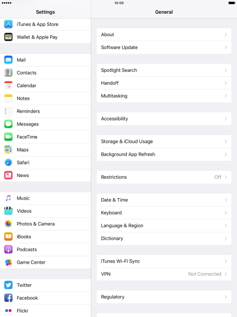 Press iTunes & App Store.