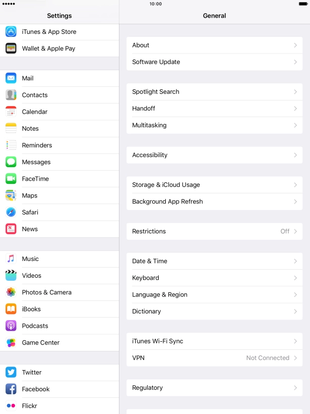Press iTunes & App Store.