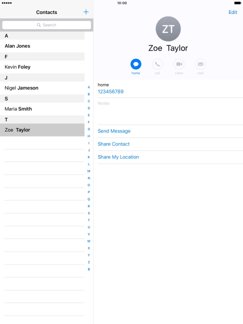 Press the Home key to return to the home screen.