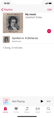 Hard press and hold the required audio file until a pop-up menu is displayed.