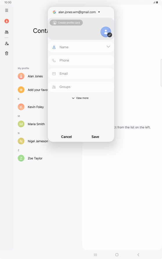 Press Name and key in the required name.