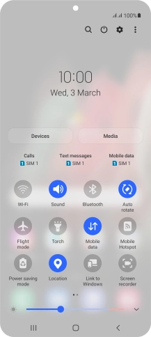 Press the settings icon. Press the settings icon.