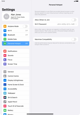 Press Wi-Fi Password and key in the required password. Press Wi-Fi Password and key in the required password.