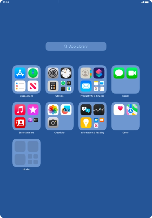 Press the required app.