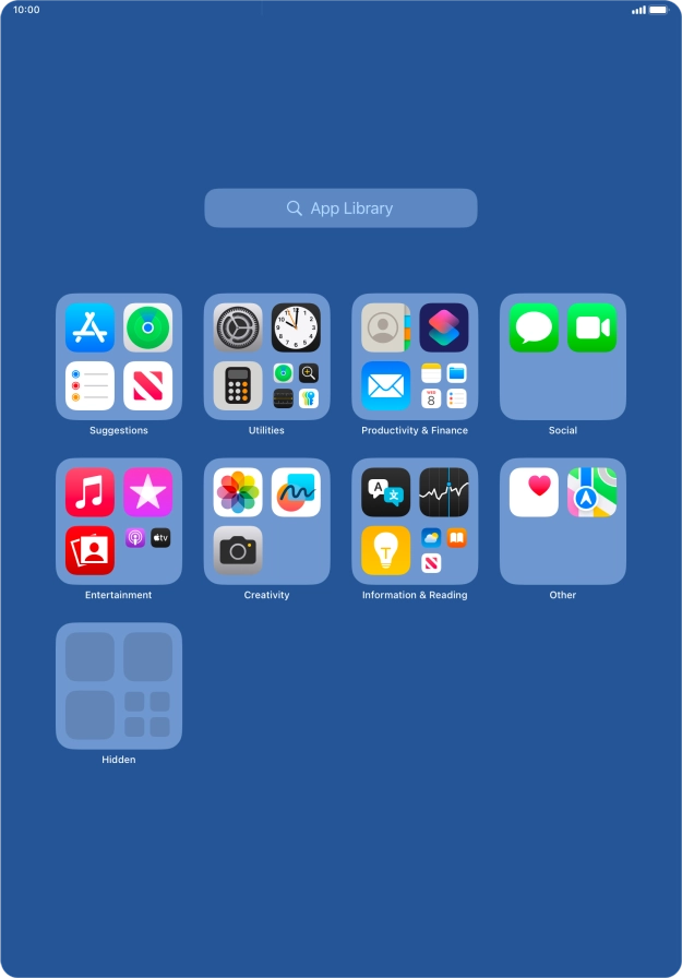 Press the required app.