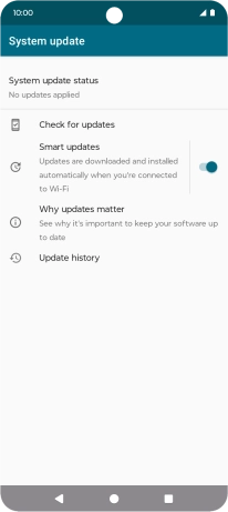 Press Check for updates. If a new software version is available, it's displayed. Follow the instructions on the screen to update the phone software.