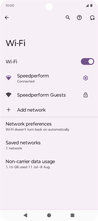 Press the Home key to return to the home screen.