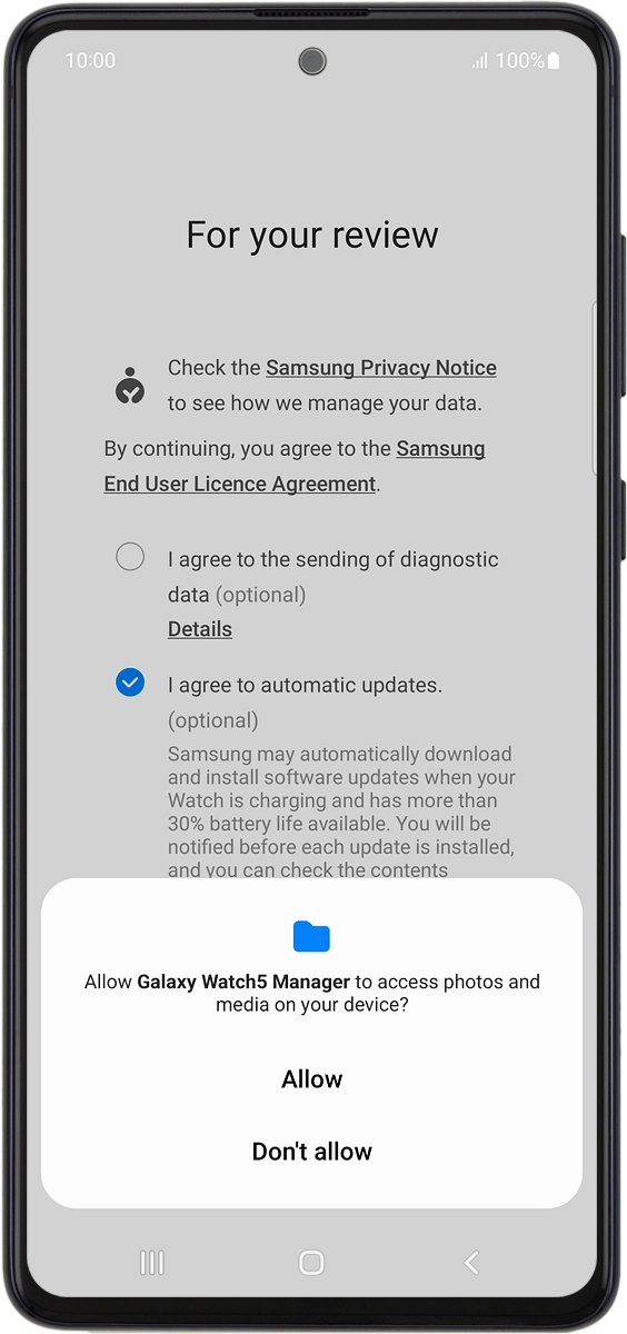 On your phone: Press Allow.