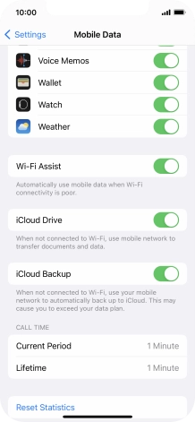 Press the indicator next to 