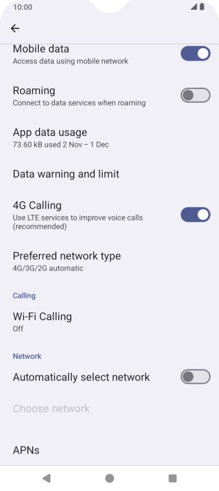Press the indicator next to 