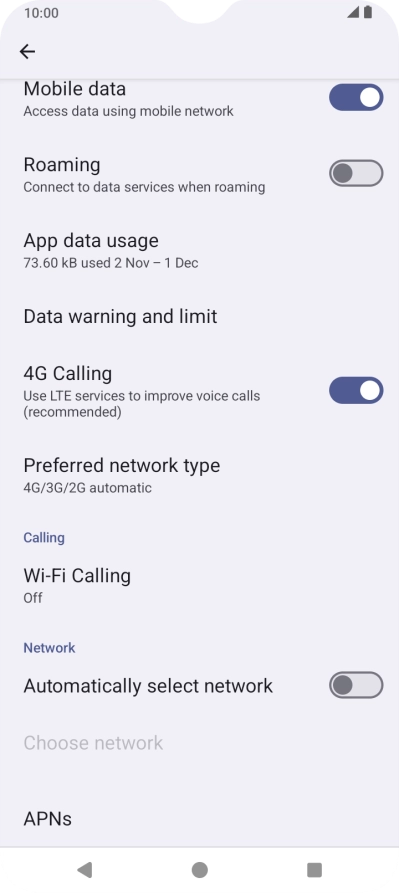 Press the indicator next to 