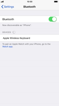 Press the required Bluetooth device and follow the instructions on the screen to pair the device with your phone.