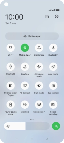 Press the settings icon.