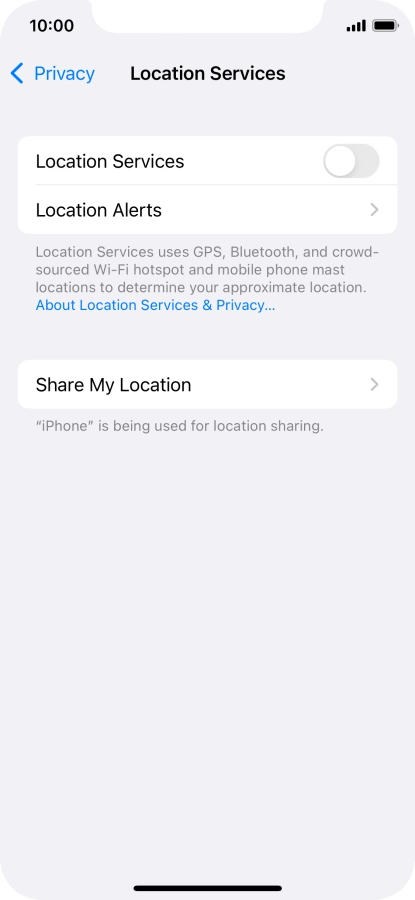 Press the indicator next to 