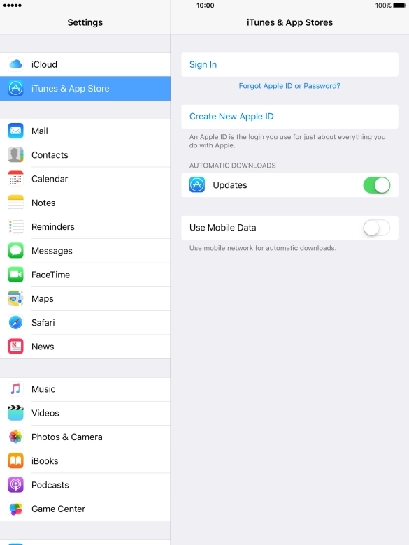 If you don t have an Apple ID, press Create New Apple ID and follow the instructions on the screen to create an Apple ID.