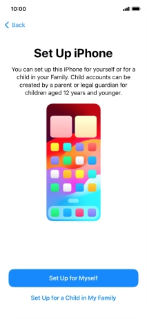 Press Set Up for Myself.