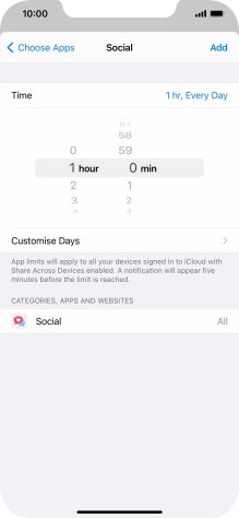 Press Customise Days.