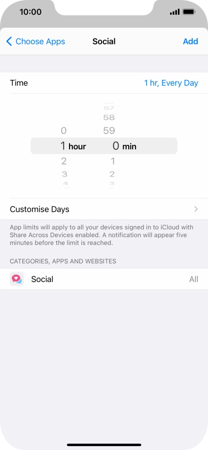 Press Customise Days.