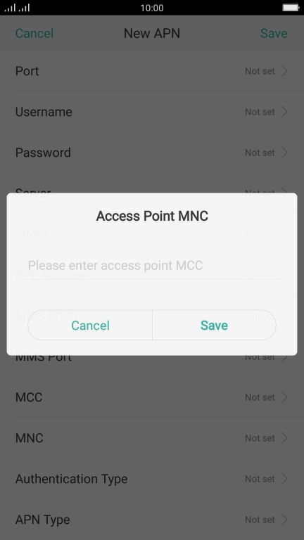 Key in 03 and press Save.