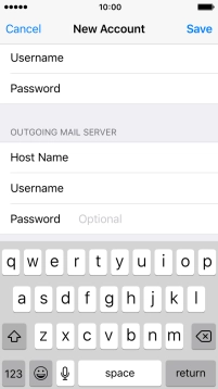 Press Password and key in the password for your email account. Please note that if you have a Vodafone email address, you need to key in the password for your email account.