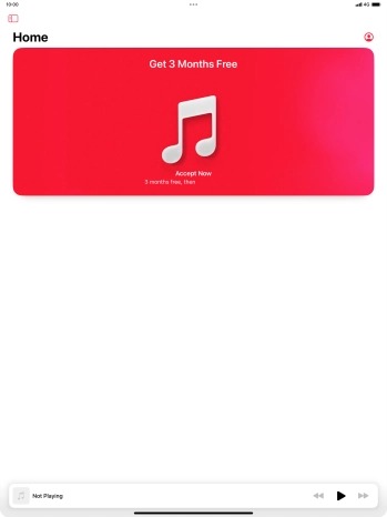 Slide your finger right starting from the left side of the screen.