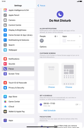 Press People and follow the instructions on the screen to select which contacts you would like to receive calls and notifications from when Do Not Disturb is turned on.