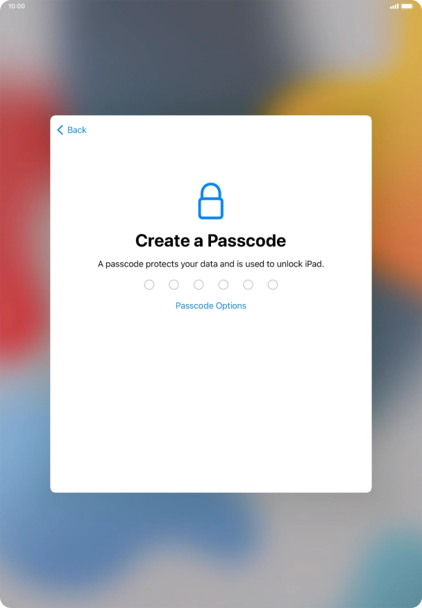 Press Passcode Options.