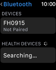 Press the required Bluetooth device.