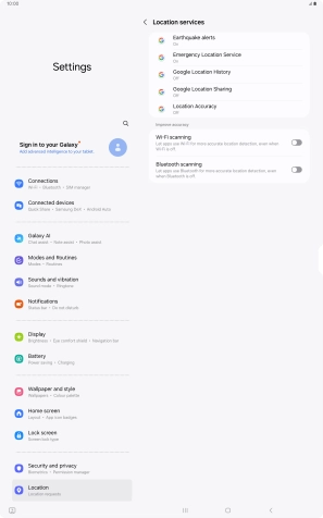 Press Location Accuracy.