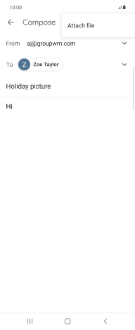 Press Attach file and go to the required folder.