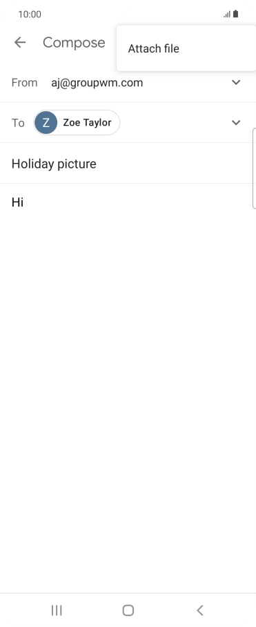 Press Attach file and go to the required folder.