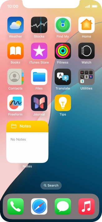 If you're using a Widget Stack: slide up or down on the stack to select the required widget.