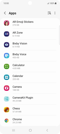 Press the required app.