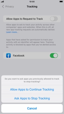If you turn off the function, press the required setting.