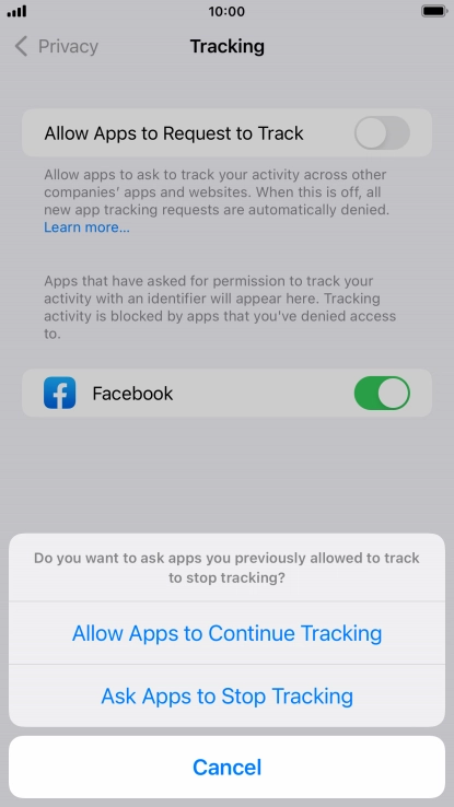 If you turn off the function, press the required setting.