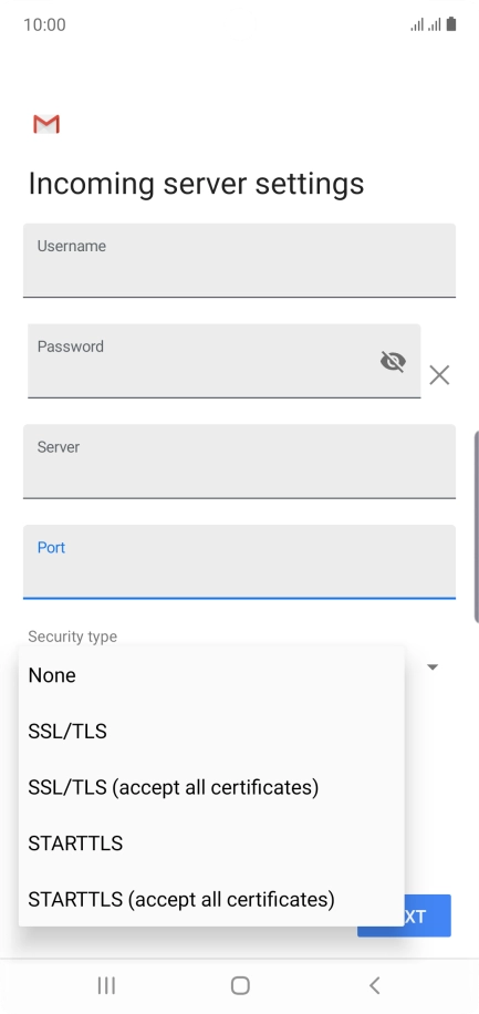 Press None to turn off the function.