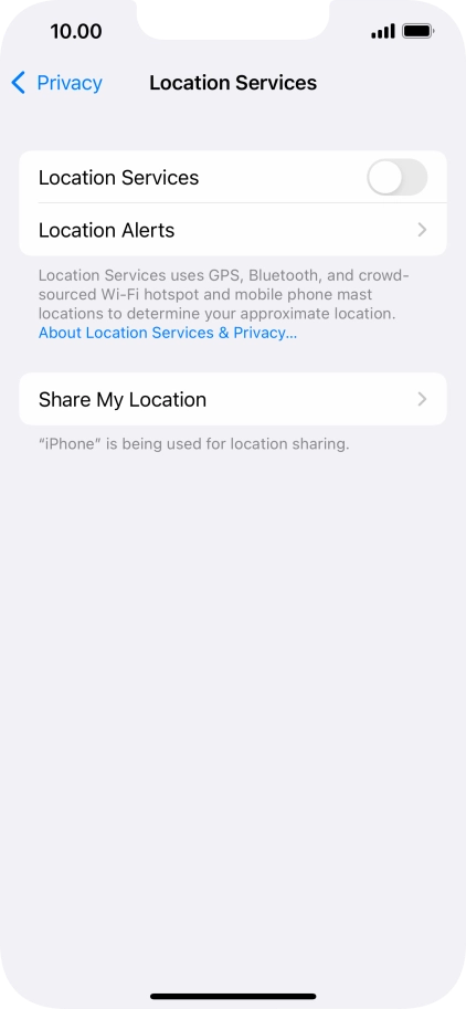 Press the indicator next to 